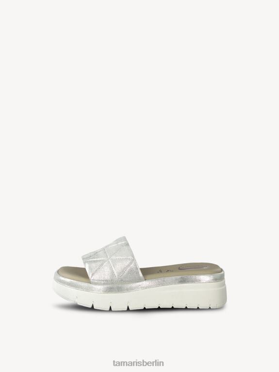 de Tamaris Frauen Leder-Pantolette – Metallic/Wolkiges Gold 0LHV4106 Schuhe