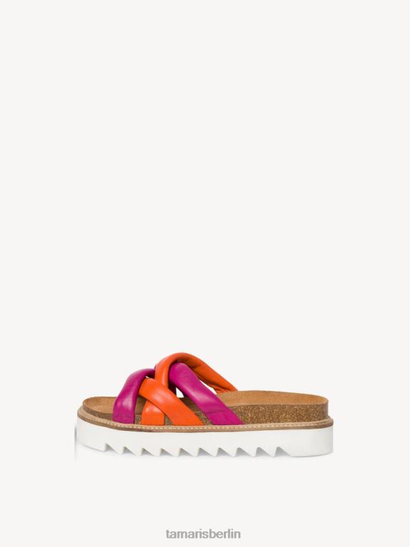 de Tamaris Frauen Leder-Pantolette - Orange 0LHV42179 Schuhe