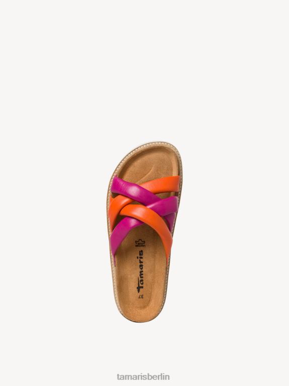 de Tamaris Frauen Leder-Pantolette - Orange 0LHV42179 Schuhe