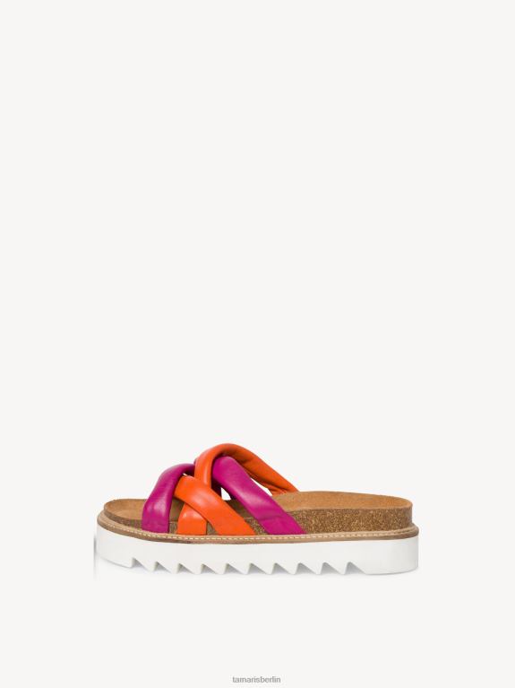 de Tamaris Frauen Leder-Pantolette - Orange 0LHV42179 Schuhe