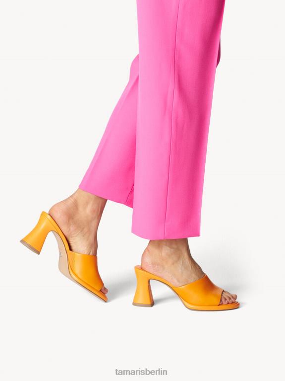 de Tamaris Frauen Leder-Pantolette - Orange 0LHV4279 Schuhe
