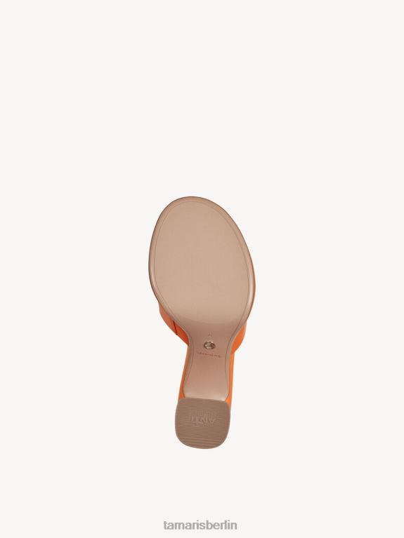 de Tamaris Frauen Leder-Pantolette - Orange 0LHV4279 Schuhe