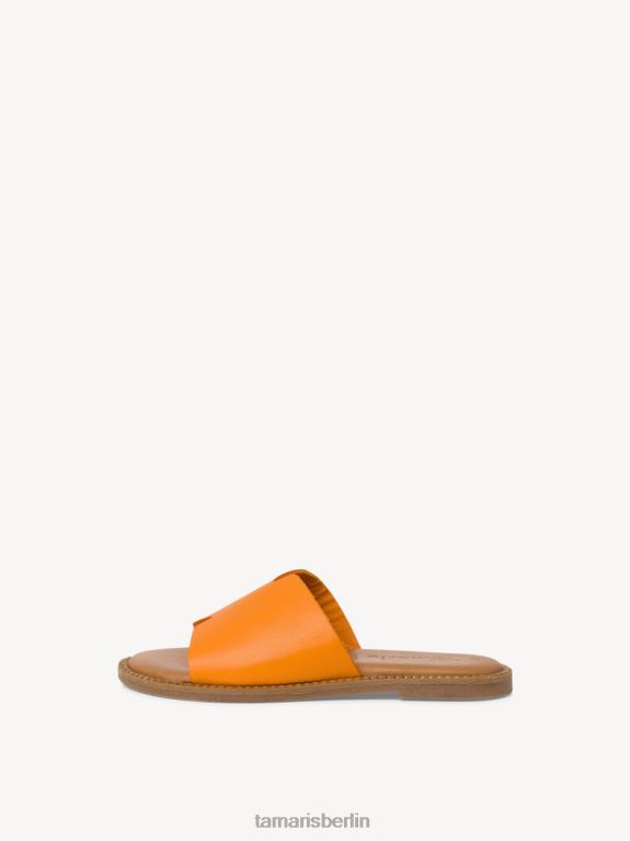 de Tamaris Frauen Leder-Pantolette - Orange 0LHV4397 Schuhe