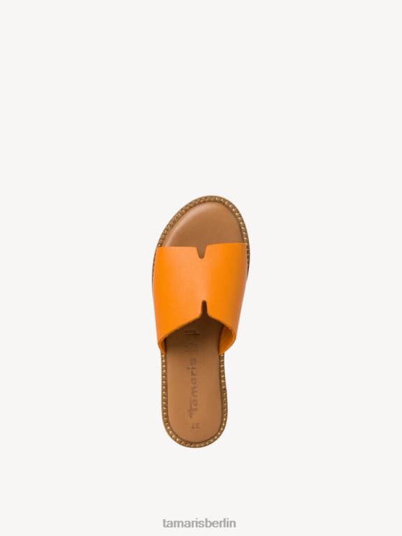 de Tamaris Frauen Leder-Pantolette - Orange 0LHV4397 Schuhe