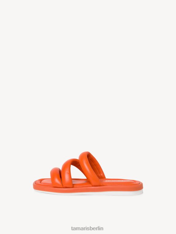 de Tamaris Frauen Leder-Pantolette - Orange 0LHV4549 Schuhe