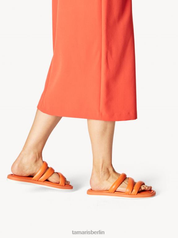 de Tamaris Frauen Leder-Pantolette - Orange 0LHV4549 Schuhe