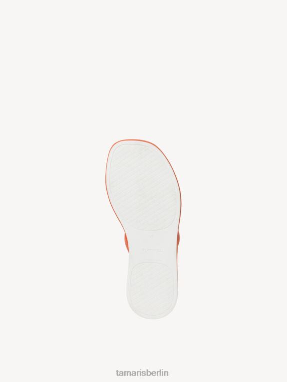 de Tamaris Frauen Leder-Pantolette - Orange 0LHV4549 Schuhe