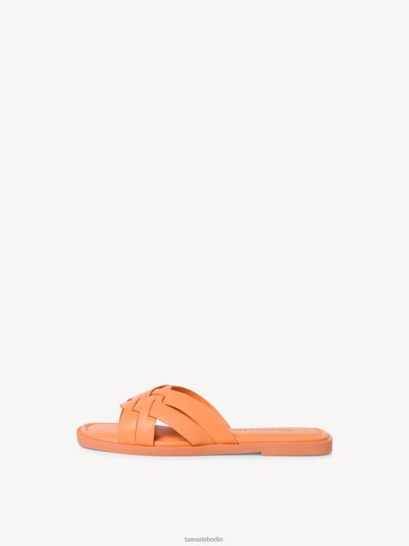 de Tamaris Frauen Leder-Pantolette – Orange/Papaya 0LHV4812 Schuhe