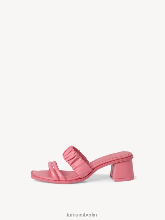 de Tamaris Frauen Leder-Pantolette – Pink/Flamingo 0LHV42017 Schuhe