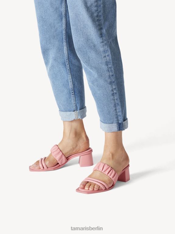 de Tamaris Frauen Leder-Pantolette – Pink/Flamingo 0LHV42017 Schuhe