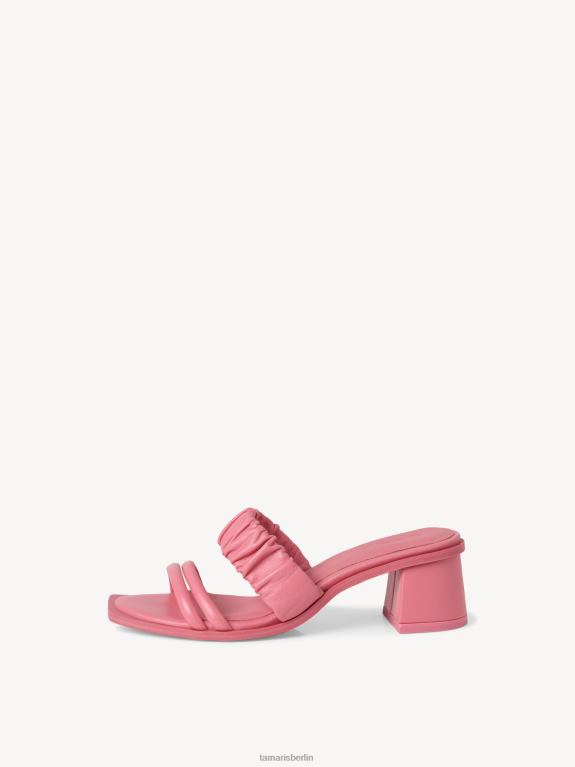 de Tamaris Frauen Leder-Pantolette – Pink/Flamingo 0LHV42017 Schuhe