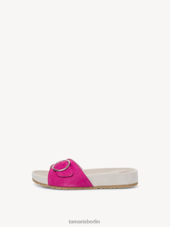 de Tamaris Frauen Leder-Pantolette – Rosa/Fuchia 0LHV4316 Schuhe