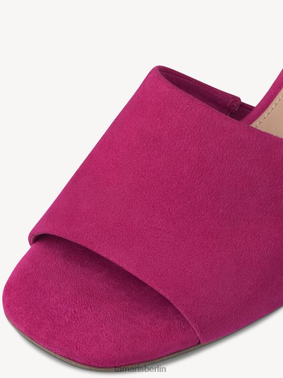 de Tamaris Frauen Leder-Pantolette – Rosa/Fuchia 0LHV4362 Schuhe