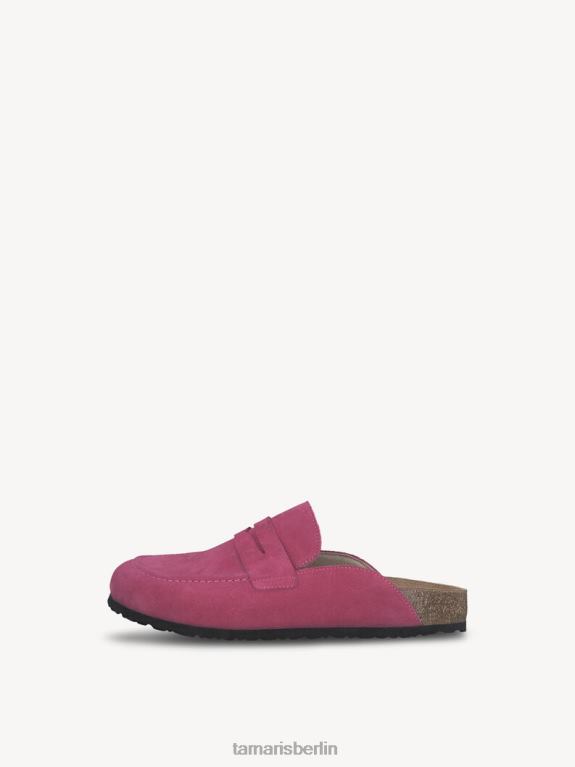de Tamaris Frauen Leder-Pantolette – Rosa/Fuchia 0LHV4375 Schuhe