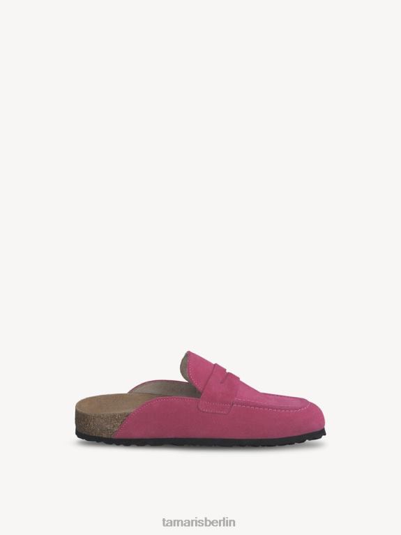 de Tamaris Frauen Leder-Pantolette – Rosa/Fuchia 0LHV4375 Schuhe