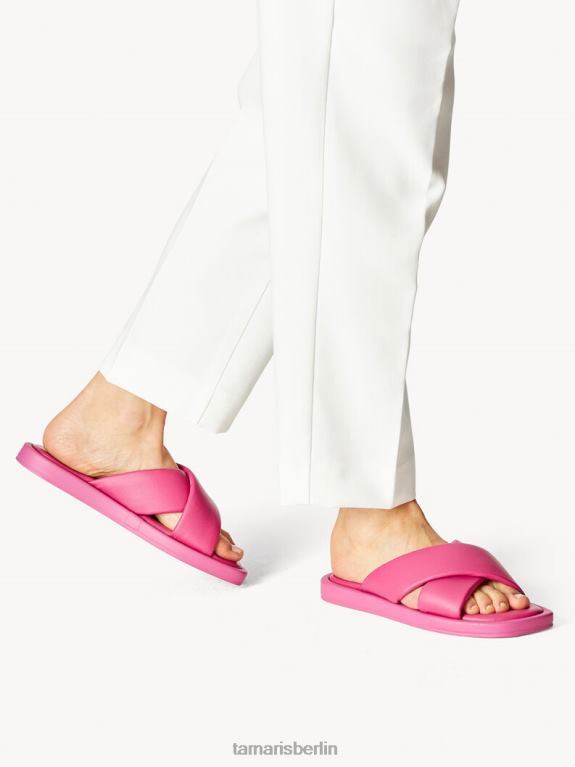 de Tamaris Frauen Leder-Pantolette – Rosa/Fuchia 0LHV4485 Schuhe