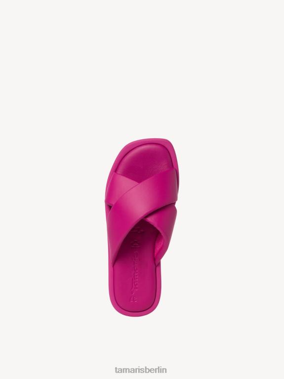 de Tamaris Frauen Leder-Pantolette – Rosa/Fuchia 0LHV4485 Schuhe