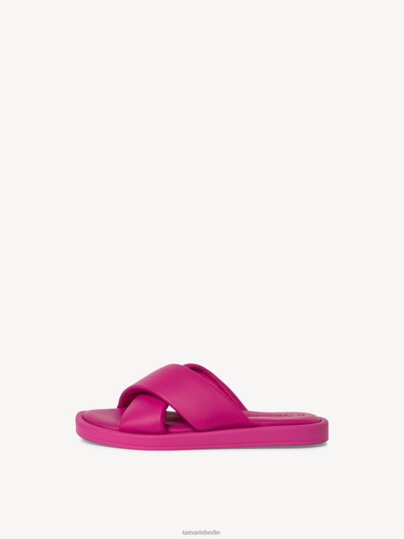 de Tamaris Frauen Leder-Pantolette – Rosa/Fuchia 0LHV4485 Schuhe