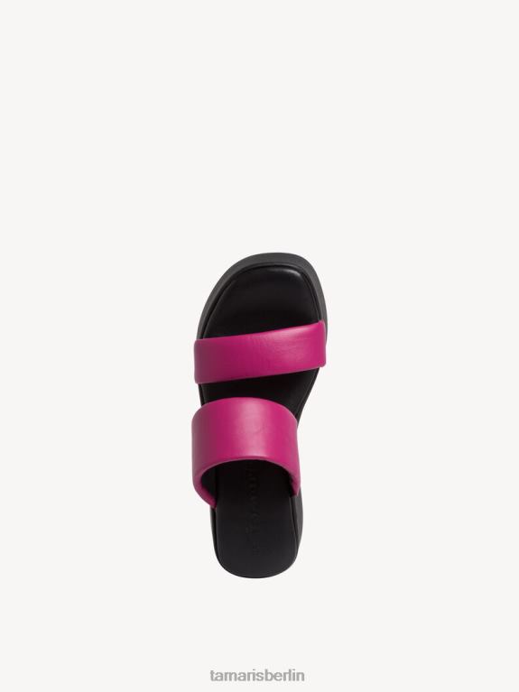 de Tamaris Frauen Leder-Pantolette – Rosa/Fuchia 0LHV4674 Schuhe