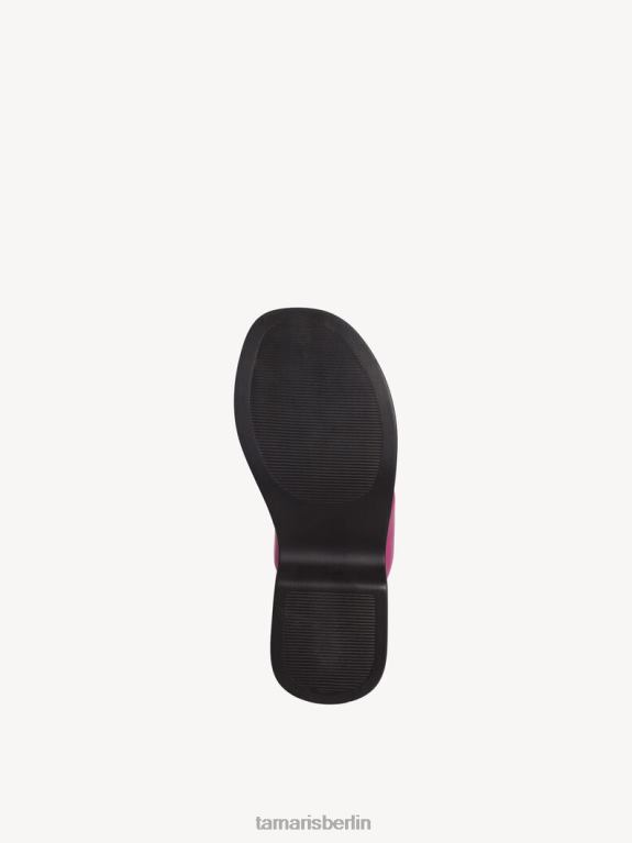 de Tamaris Frauen Leder-Pantolette – Rosa/Fuchia 0LHV4674 Schuhe