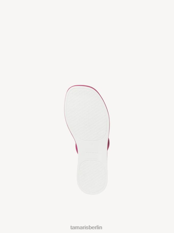 de Tamaris Frauen Leder-Pantolette – Rosa/Fuchia 0LHV4694 Schuhe