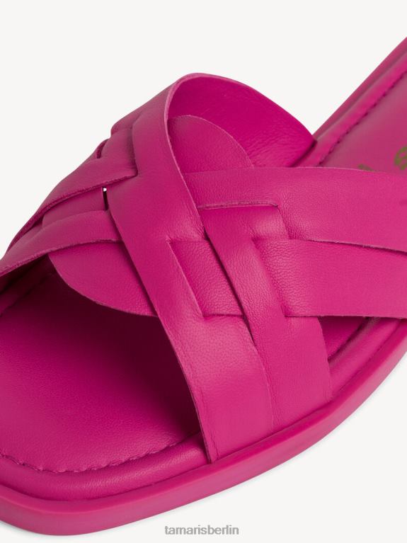 de Tamaris Frauen Leder-Pantolette – Rosa/Fuchia 0LHV4730 Schuhe