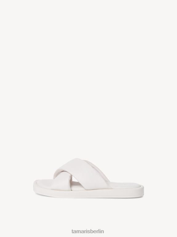 de Tamaris Frauen Leder-Pantolette – Weiß/Offwhite 0LHV41202 Schuhe