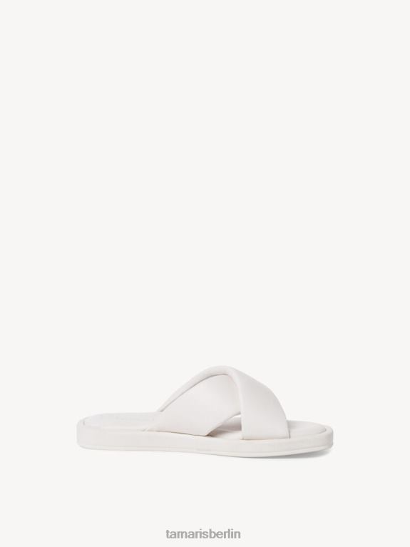 de Tamaris Frauen Leder-Pantolette – Weiß/Offwhite 0LHV41202 Schuhe