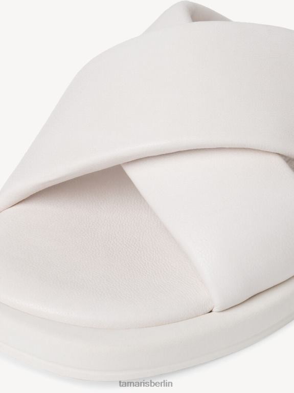 de Tamaris Frauen Leder-Pantolette – Weiß/Offwhite 0LHV41202 Schuhe