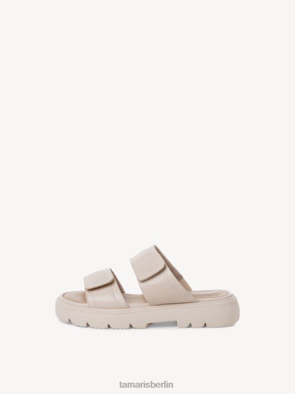 de Tamaris Frauen Leder-Pantolette – Weiß/Offwhite 0LHV41329 Schuhe