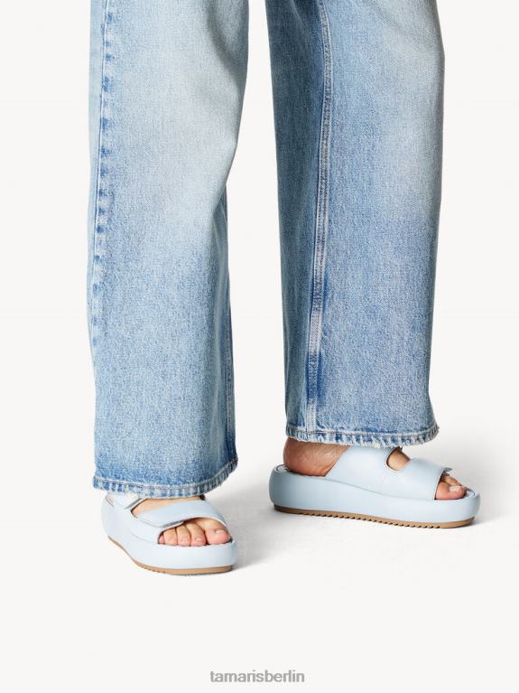 de Tamaris Frauen Leder-Pantolette - blau/hellblau 0LHV4307 Schuhe