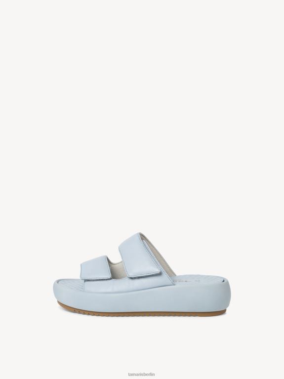 de Tamaris Frauen Leder-Pantolette - blau/hellblau 0LHV4307 Schuhe