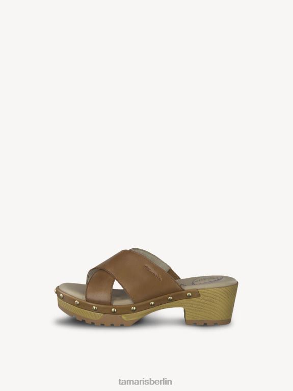 de Tamaris Frauen Leder-Pantolette - braun/cognac 0LHV41130 Schuhe