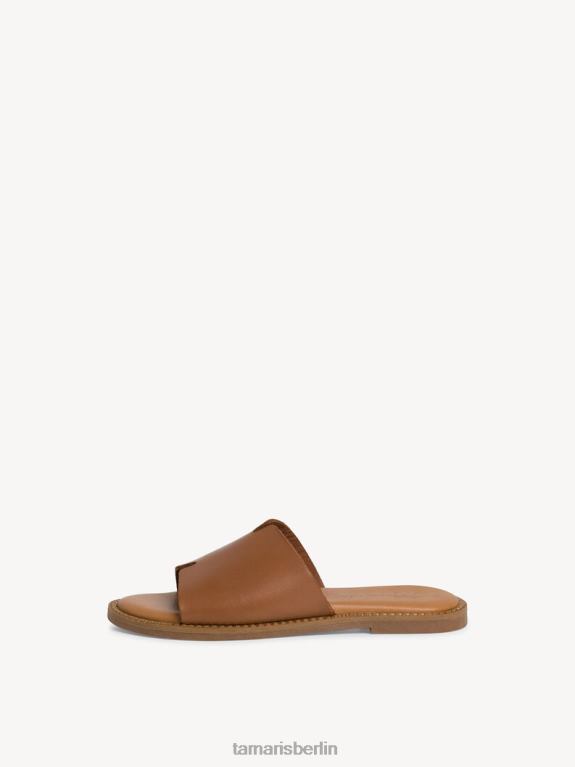 de Tamaris Frauen Leder-Pantolette - braun/cognac 0LHV41370 Schuhe