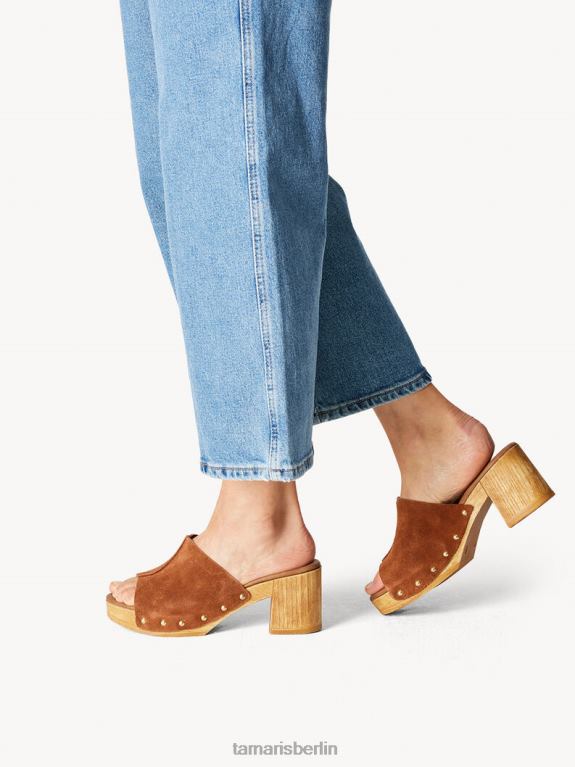 de Tamaris Frauen Leder-Pantolette - braun/cognac 0LHV41600 Schuhe