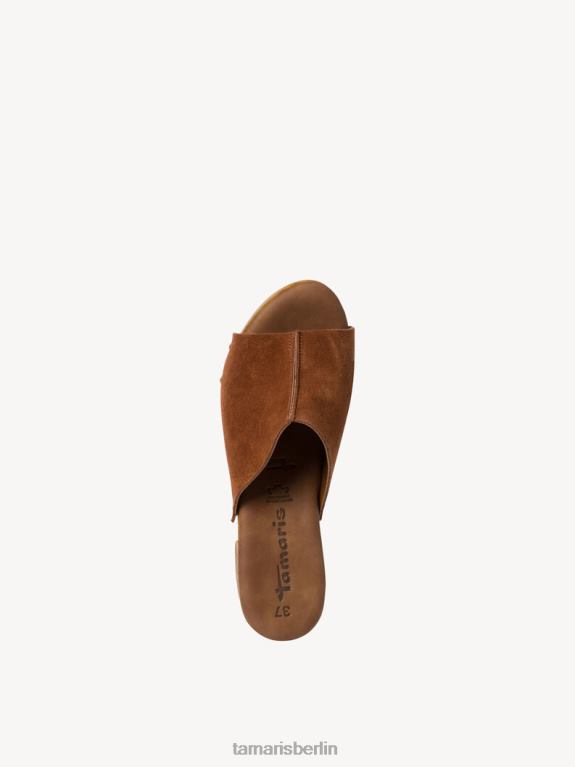 de Tamaris Frauen Leder-Pantolette - braun/cognac 0LHV41600 Schuhe