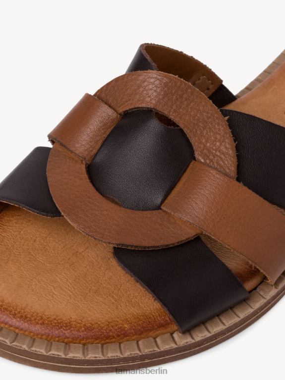 de Tamaris Frauen Leder-Pantolette – braun/mocca 0LHV42212 Schuhe