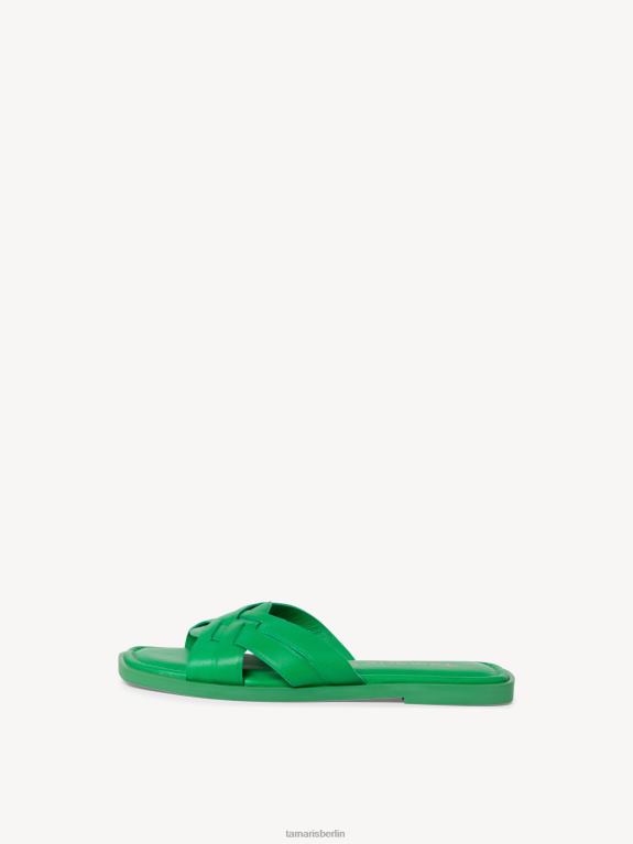 de Tamaris Frauen Leder-Pantolette – grün 0LHV41781 Schuhe