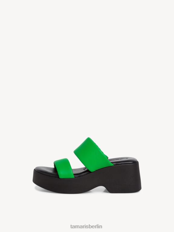 de Tamaris Frauen Leder-Pantolette – grün 0LHV4186 Schuhe