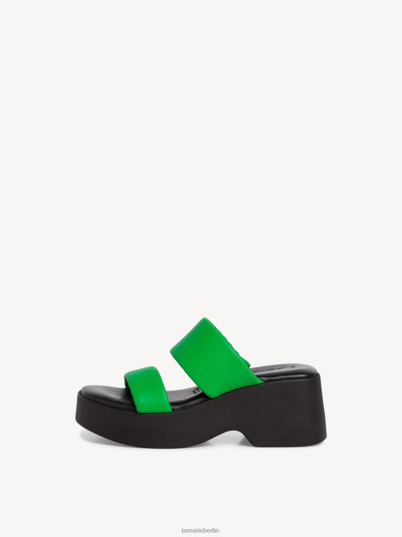de Tamaris Frauen Leder-Pantolette – grün 0LHV4186 Schuhe