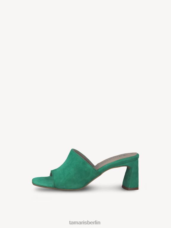 de Tamaris Frauen Leder-Pantolette – grün 0LHV42079 Schuhe
