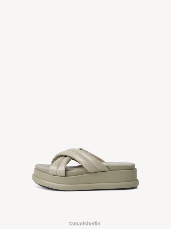 de Tamaris Frauen Leder-Pantolette - grün/blassgrün 0LHV41726 Schuhe