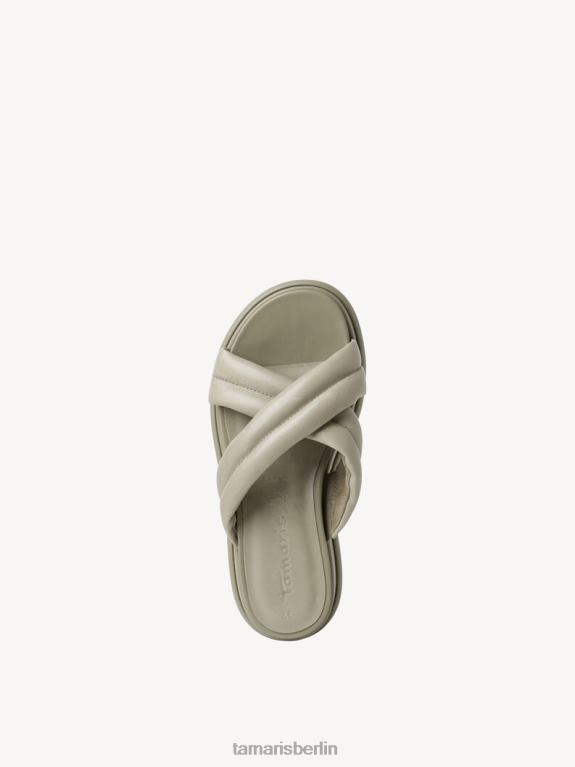 de Tamaris Frauen Leder-Pantolette - grün/blassgrün 0LHV41726 Schuhe