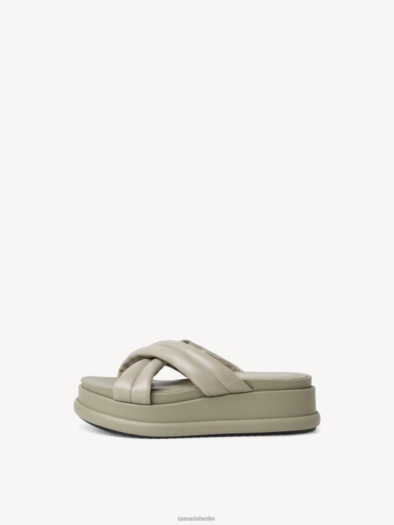 de Tamaris Frauen Leder-Pantolette - grün/blassgrün 0LHV41726 Schuhe