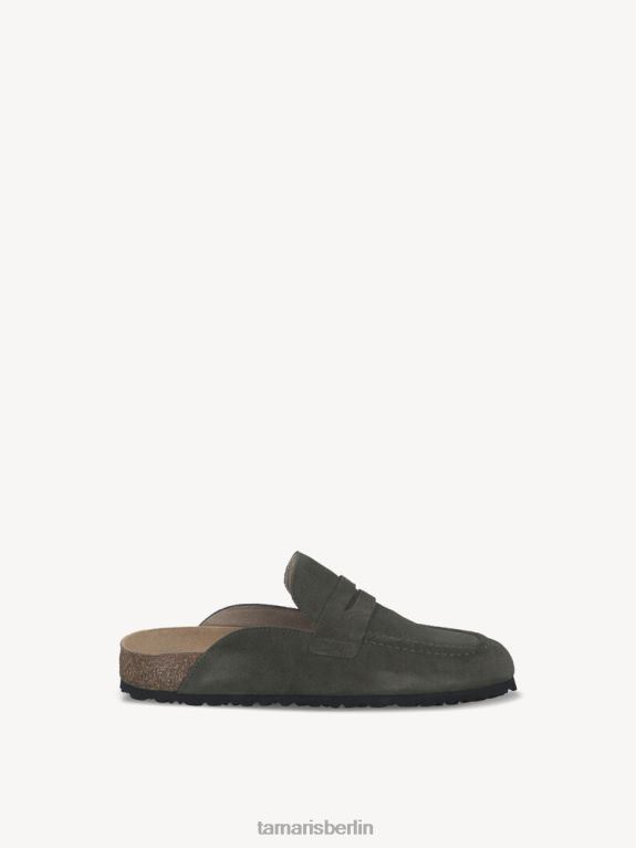 de Tamaris Frauen Leder-Pantolette - grün/oliv 0LHV4211 Schuhe