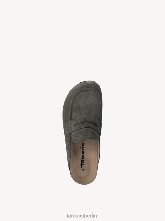 de Tamaris Frauen Leder-Pantolette - grün/oliv 0LHV4211 Schuhe