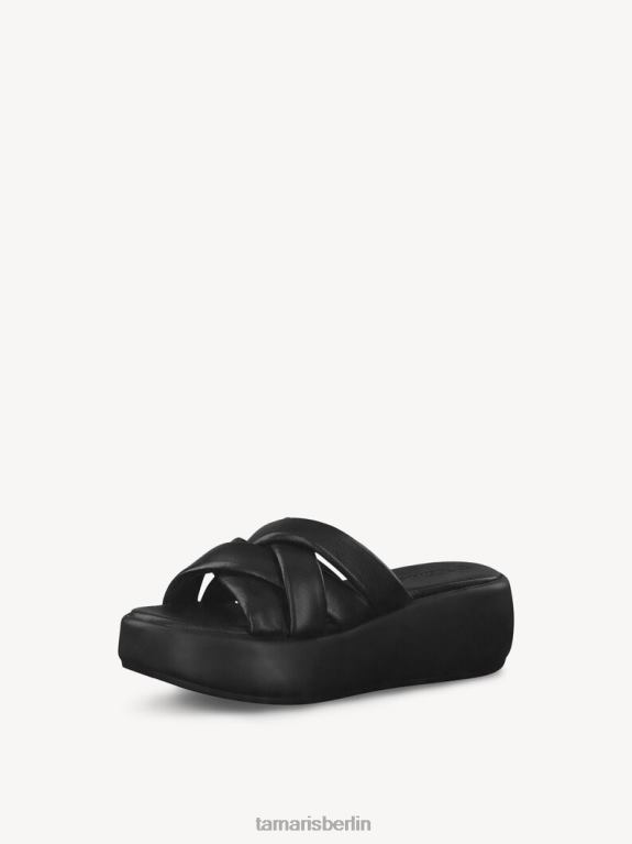de Tamaris Frauen Leder-Pantolette – schwarz 0LHV41046 Schuhe