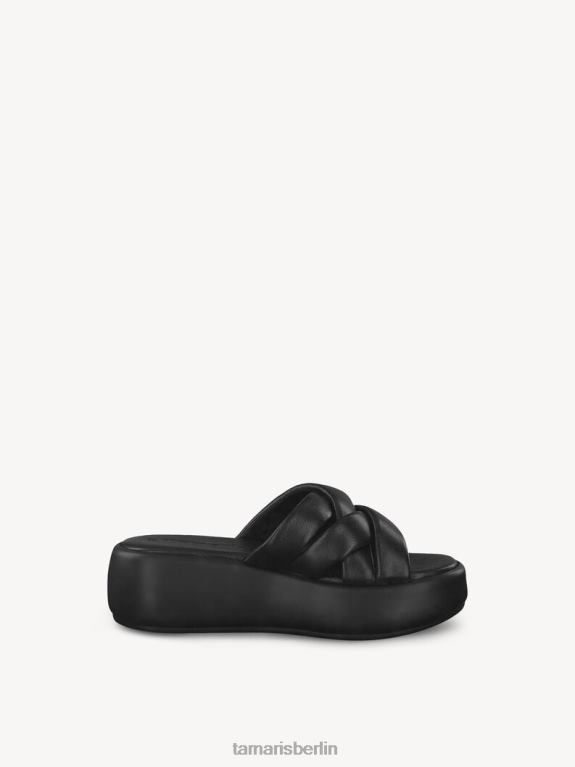 de Tamaris Frauen Leder-Pantolette – schwarz 0LHV41046 Schuhe