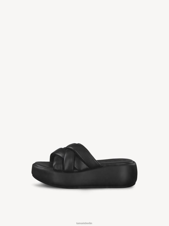de Tamaris Frauen Leder-Pantolette – schwarz 0LHV41046 Schuhe