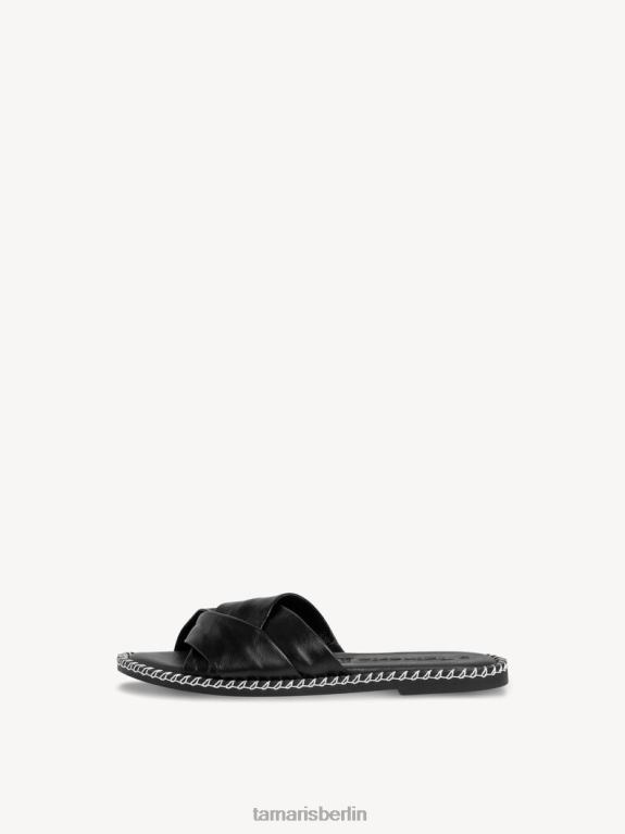 de Tamaris Frauen Leder-Pantolette – schwarz 0LHV4118 Schuhe